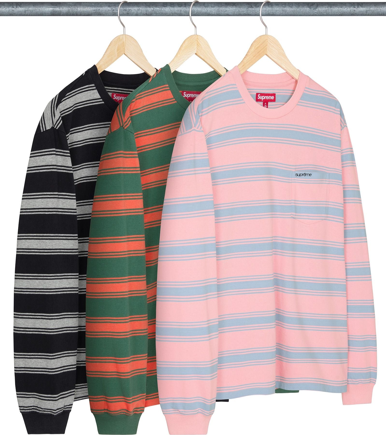 Stripe Pocket L/S Top